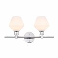 Cling Gene 2 Light Chrome & Frosted White Glass Wall Sconce CL2955581